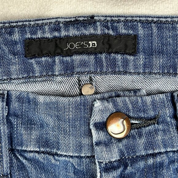 Joe's Blue Denim Jeans Size 26 Medium Wash Flared Jeans Low-Rise Embroidered Y2K - Picture 3 of 14